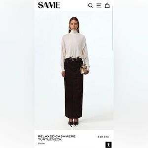 SAME RELAXED CASHMERE TURTLENECK
Cream
